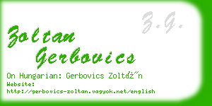zoltan gerbovics business card